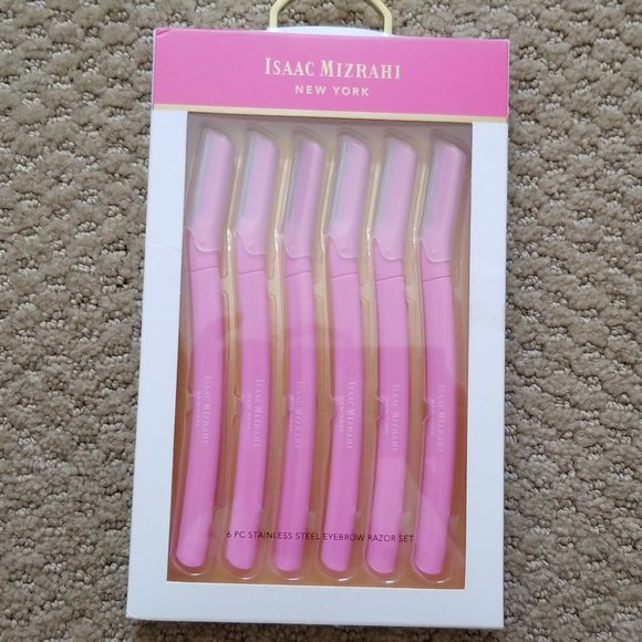 Isaac Mizrahi 6 Piece Stainless Steel Eyebrow Razor Set NWT - Picture 1 of 3